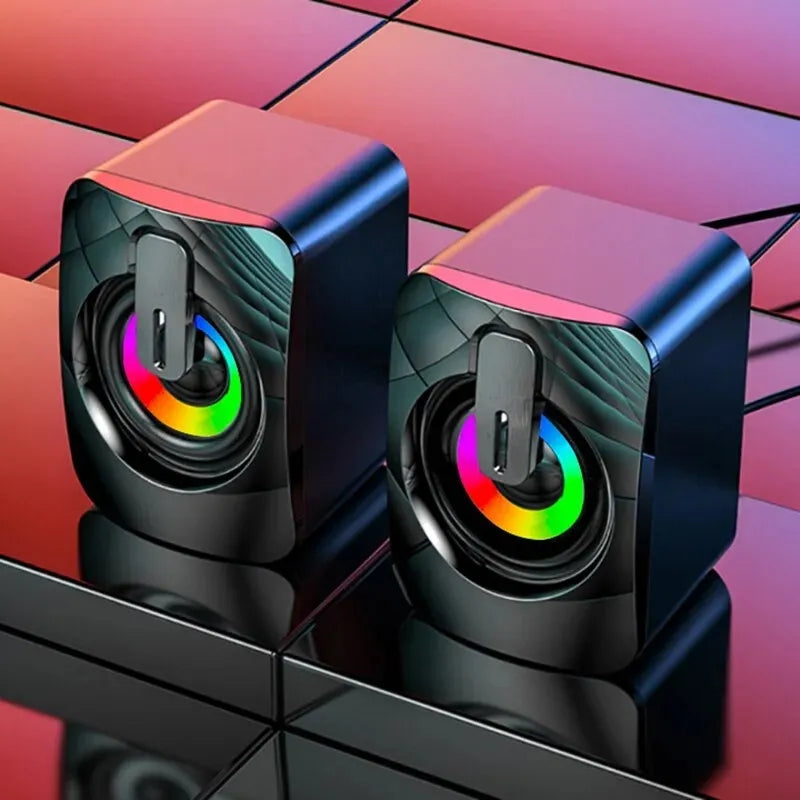 Caixa De Som USB/P2 com LED RGB Rainbow