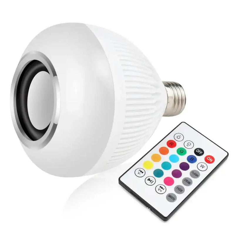 Lâmpada LED RGB Music Bulb com Bluetooth + Controle Remoto 12W RGB