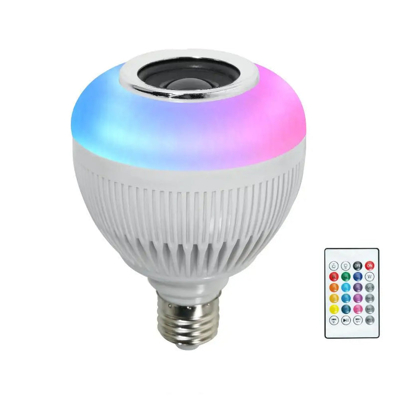 Lâmpada LED RGB Music Bulb com Bluetooth + Controle Remoto 12W RGB